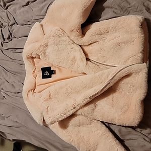 Art Class Pink Faux Fur Jacket